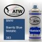 Preview: BMW, Biarritz Blue Metallic, 363: 400ml Sprühdose, von ATW Autoteile West.